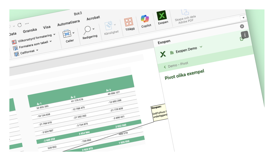 Exopen för Excel