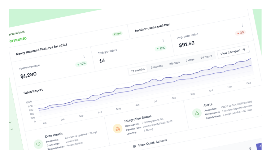 Finance team working with AI-driven insights in Exopen